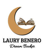 une lune et un livre ouvert qui représente le concept de dream booker