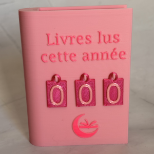 compteur de livres lus rose mat